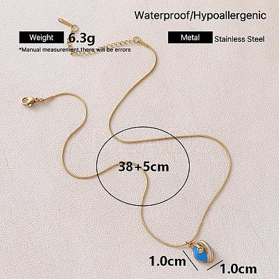 Vintage European 304 Stainless Steel Half Oval Pendant Necklaces for Women PK1289-1