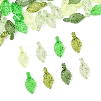 800Pcs 5 Colors Transparent Acrylic Charms TACR-FS0001-56-1
