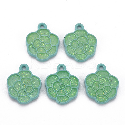 Spray Painted Alloy Enamel Pendants ENAM-N055-032-B01-NR-1