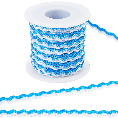 Two Tone Polyester Wavy Fringe Trim Ribbon OCOR-GF0003-97C-1