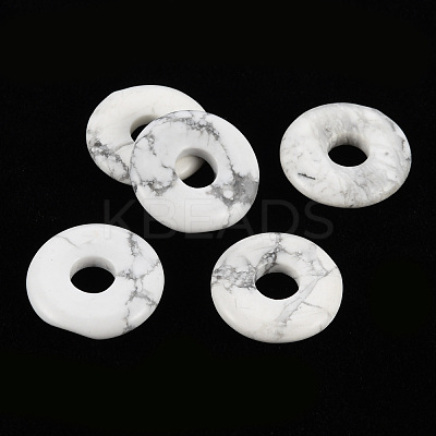 Natural Howlite Pendants G-T122-66O-1