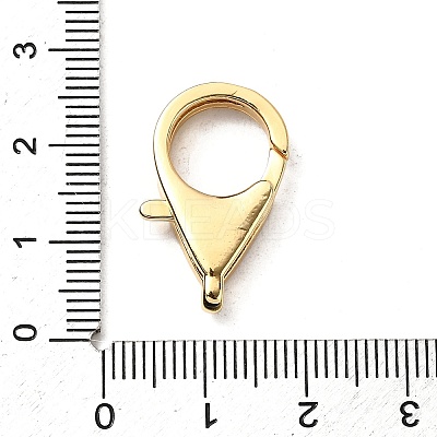 Brass Clear Cubic Zirconia Lobster Claw Clasps X-KK-Z078-49C-G-1