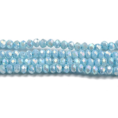 Opaque Baking Paint Glass Beads Strands DGLA-F002-03C-1
