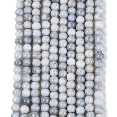 Ombre Effect Opaque Crackle Glass Beads Strands GLAA-Q106-01A-A04-1