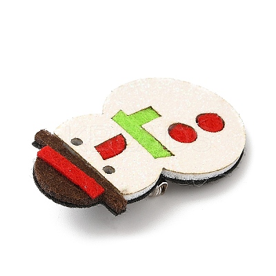 Christmas Theme PU Leather Brooch JEWB-C004-01D-1