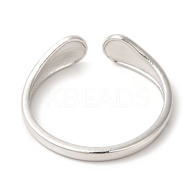 Non-Tarnish 201 Stainless Steel Open Cuff Ring RJEW-E063-44P-1