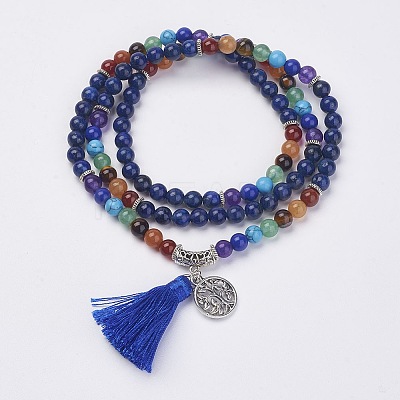Natural Gemstone Beads Necklaces LS-NJEW-F147-B01-1