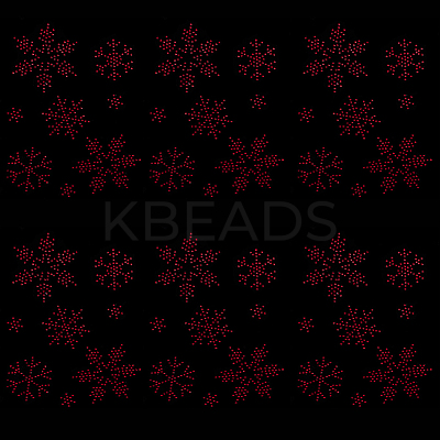 Snowflake Pattern Hotfix Rhinestones DIY-WH0430-205C-1
