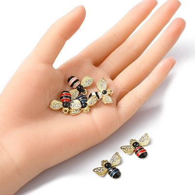 6Pcs Rack Plating Alloy Enamel Pendants ENAM-YW0002-63-1