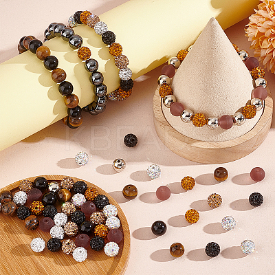 200Pcs 10 Style DIY Round Beads Jewelry Making Finding Kits DIY-PH0021-75-1