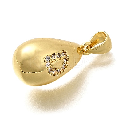 Rack Plating Brass Micro Pave Cubic Zirconia Pendants KK-L226-102G-D-1