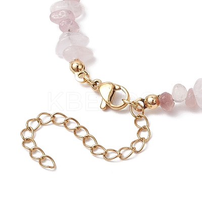 Natural Quartz Chip Beaded Bracelets for Women BJEW-JB11742-01-1
