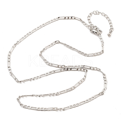 Brass Figaro Chains Necklaces for Women NJEW-D302-29P-1