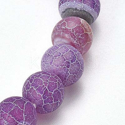 Natural Weathered Agate Beaded Stretch Bracelets X-BJEW-Q692-01D-1
