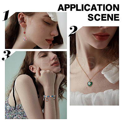 36Pcs 18 Style Alloy Enamel Pendants ENAM-CA0001-37-1