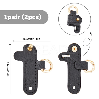 Microfiber Imitation Leather Undamaged Bag D Ring Connector PURS-WH0005-35KCG-02-1