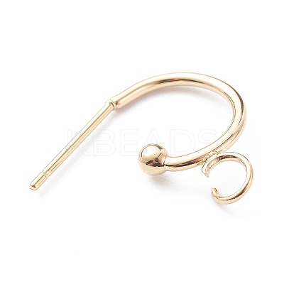 304 Stainless Steel Half Hoop Earrings STAS-Z028-B02-G-1