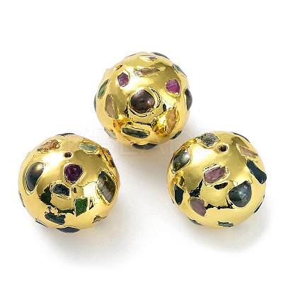 Natural Dyed White Jade Round Beads KK-K348-22G-1