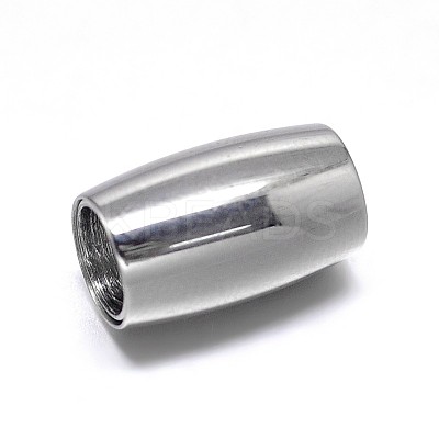 Tarnish Resistant Column 304 Stainless Steel Magnetic Clasps with Glue-in Ends STAS-D059-14D-1