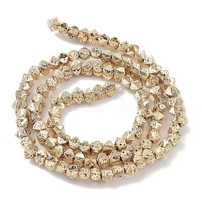 Electroplated Synthetic Lava Rock Beads Strands X-G-H303-A07-LG-1-1