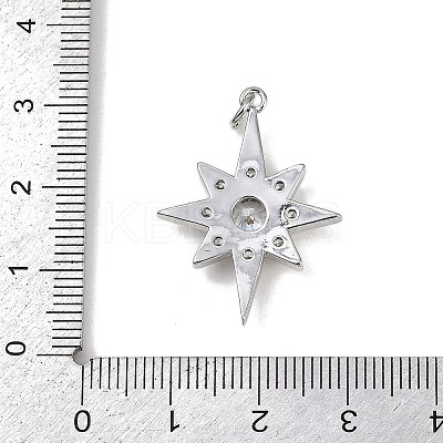 Brass Micro Pave Cubic Zirconia Pendants KK-R230-05P-1