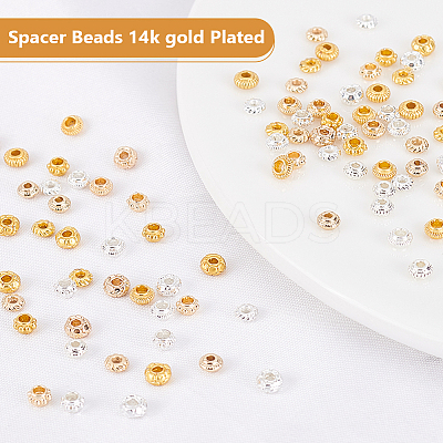 120Pcs 15 Styles Zinc Alloy Spacer Beads FIND-GA0004-65-1