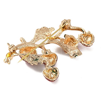 KC Gold Plated Alloy Fruit Brooches X-JEWB-L017-02KCG-03-1
