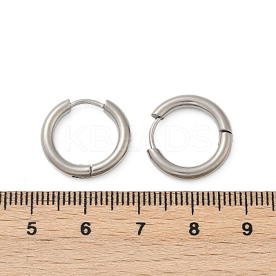 202 Stainless Steel Huggie Hoop Earrings EJEW-F111A-16mm-P-1