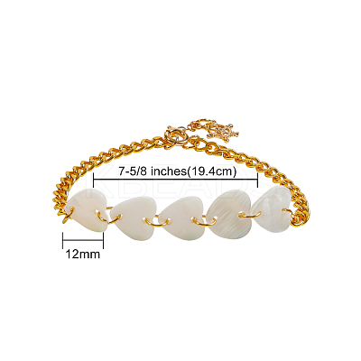 Brass Charm Bracelets & Curb Chain Bracelets Sets BJEW-SZ0001-005G-1