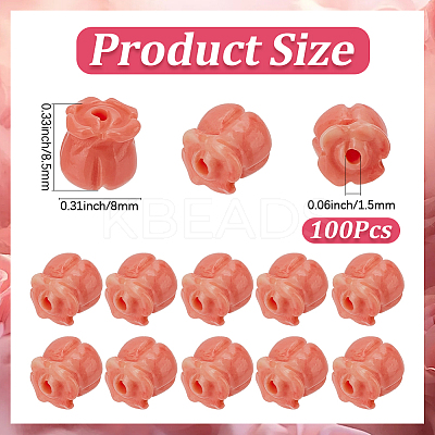 100Pcs Synthetic Coral Beads CORA-SP0001-20A-1