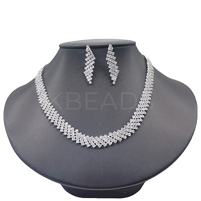 Brass Crystal Rhinestone Jewelry Sets FS-WGCC0E6-02-1