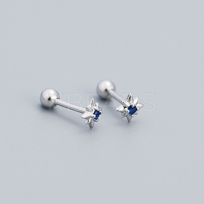 Star 925 Sterling Silver Pave Cubic Zirconia Cartilage Earrings FS-WG250FB-07-1