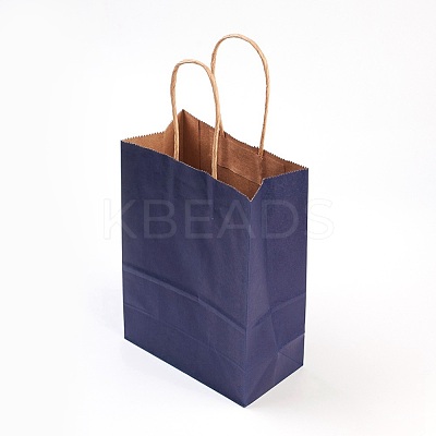 Pure Color Kraft Paper Bags AJEW-G019-09C-1