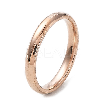 Ion Plating(IP) 304 Stainless Steel Flat Plain Band Rings STAS-I160-D-15mm-RG-1