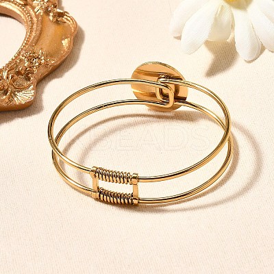 Mother's Day 201 Stainless Steel Bangles LS-BJEW-R014-03G-1
