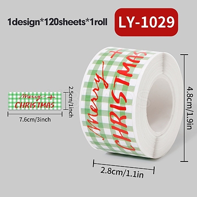 120 Christmas Theme Roll Stickers DIY-M070-06I-1