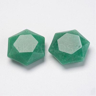 Natural Green Aventurine Pendants G-P264-07-1