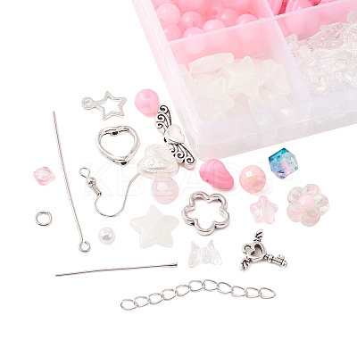 DIY Pink Earring Making Kit DIY-FS0004-78-1