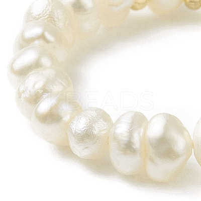 3Pcs 3 Style Natural Pearl & Synthetic Hematite Stretch Rings Set RJEW-JR00544-1