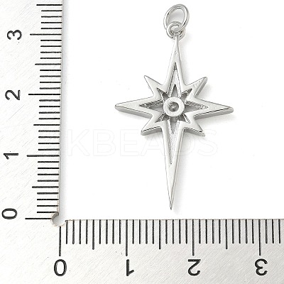 Rack Plating Brass Micro Pave Cubic Zirconia Pendants KK-K392-22P-1