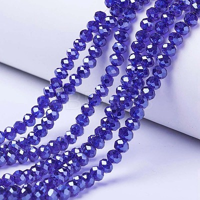 Electroplate Glass Beads Strands EGLA-A034-T6mm-A11-1