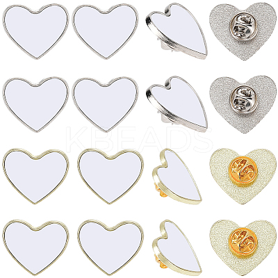 10 Sets Sublimation Blank Brooch Pins FIND-SP0004-08C-1