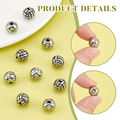 10Pcs 2 Styles 304 Stainless Steel Beads STAS-UN0061-41-1