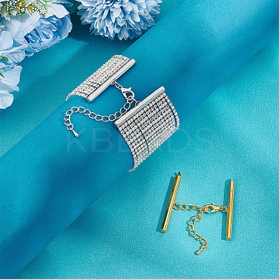 20Pcs 2 Colors Iron Chain Extender IFIN-UN0001-09-1