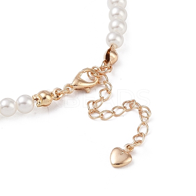 Brass Pave Clear Cubic Zirconia Star Link Chain Bracelets LS-BJEW-M321-01A-1