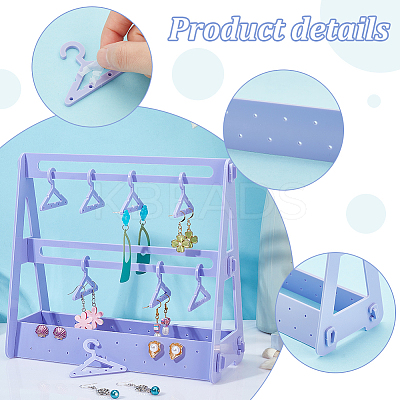 Opaque Acrylic Earring Display Stands EDIS-WH0029-16D-1