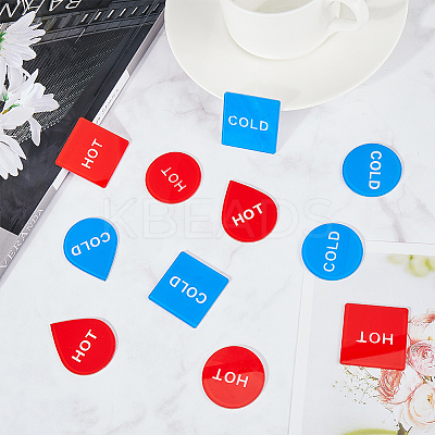 12Pcs 6 Styles Acrylic Public Signs AJEW-CP0007-37-1