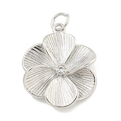 Rack Plating Brass Micro Pave Cubic Zirconia Pendants KK-C059-01P-1