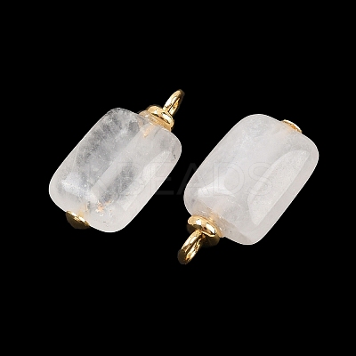 Natural Quartz Crystal Rectangle Pendants KK-B157-34G-1