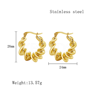304 Stainless Steel Hoop Earrings for Women QX9021-1-1